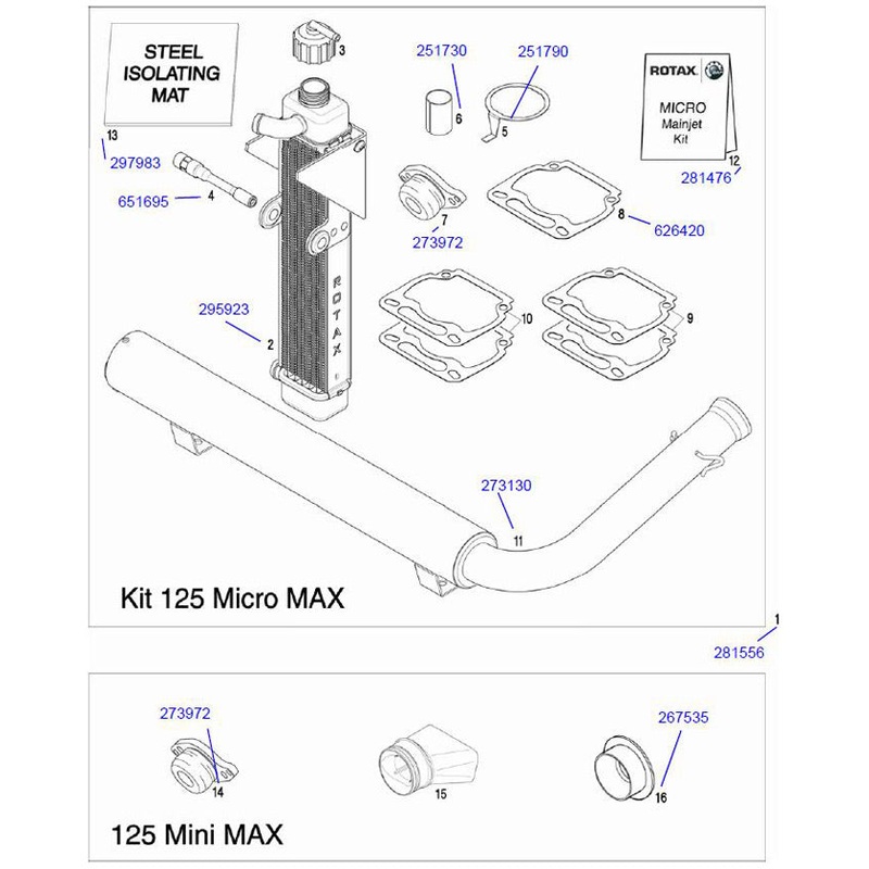 7. 273972 Rotax Exhaust Socket Assembly 22mm