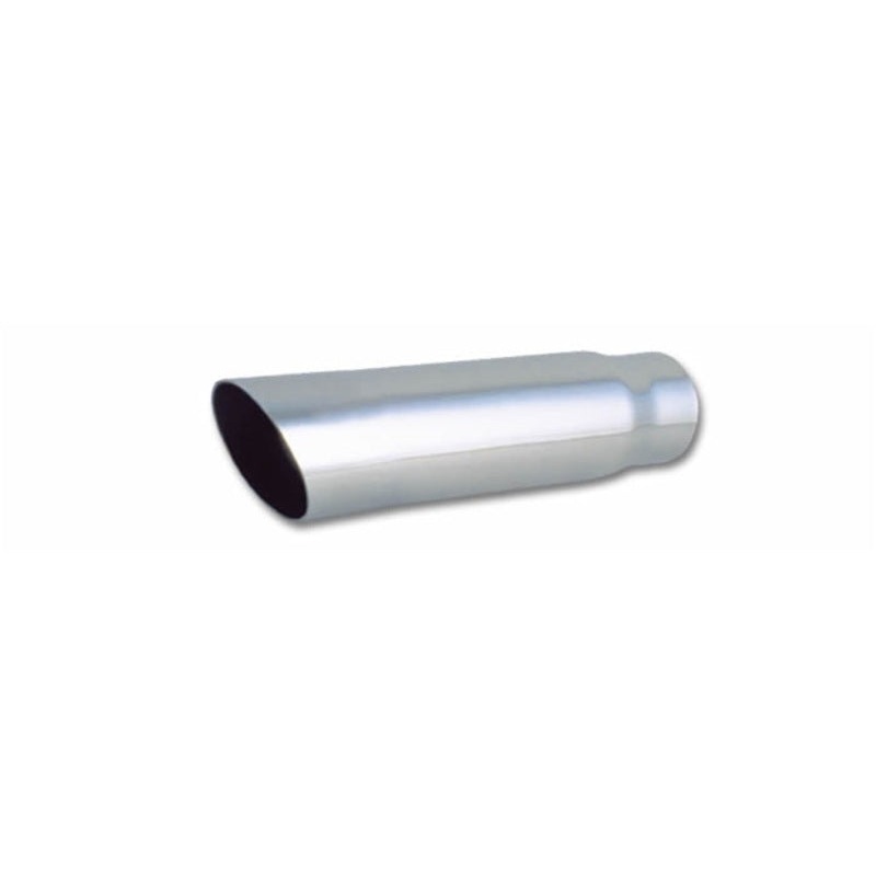 Vibrant 3in Round SS Truck/SUV Exhaust Tip (Single Wall Angle Cut) – 2.25in inlet 11in long