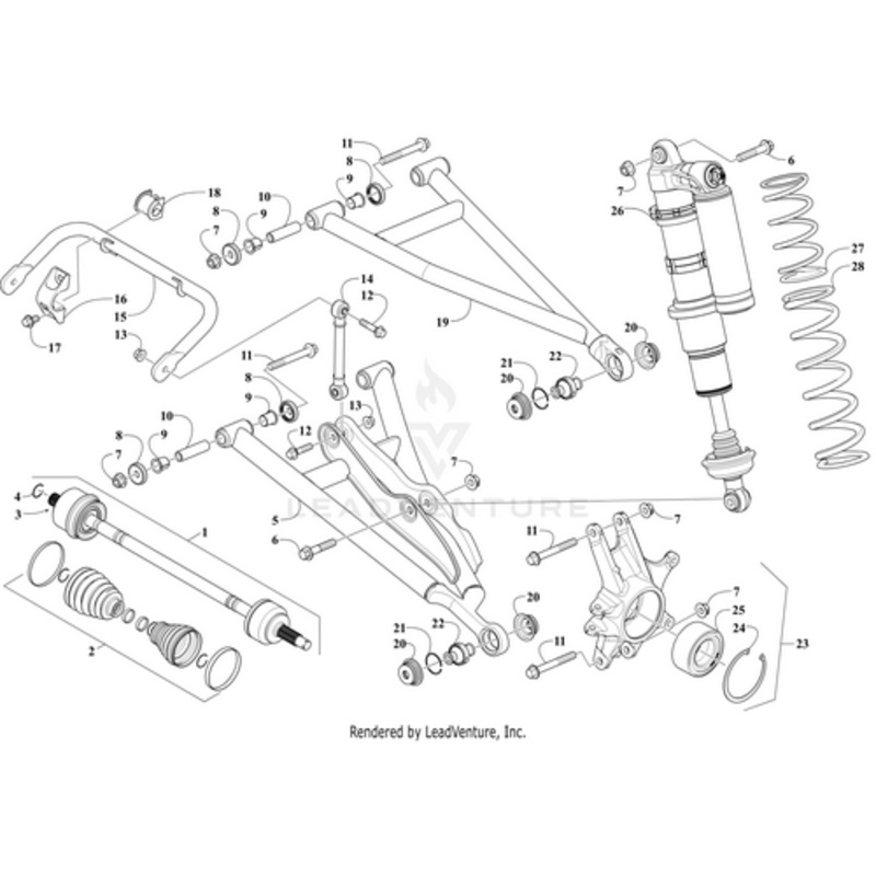 A-Arm – Front Lower Left – Phantom Gray (Inc. 8-10 And 20-22) by Arctic Cat