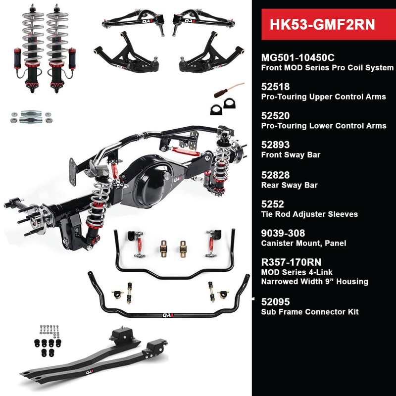 QA1 HK53-GMF2RN Level 3 Handling Kit with Narrowed 9in. Housing 75-81 GM F Body