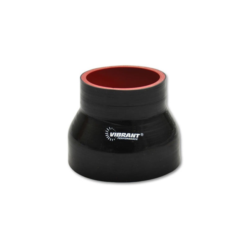 Vibrant Silicone Reducer Coupler 2.25in ID x 1.75in ID x 3.00in Long – Black