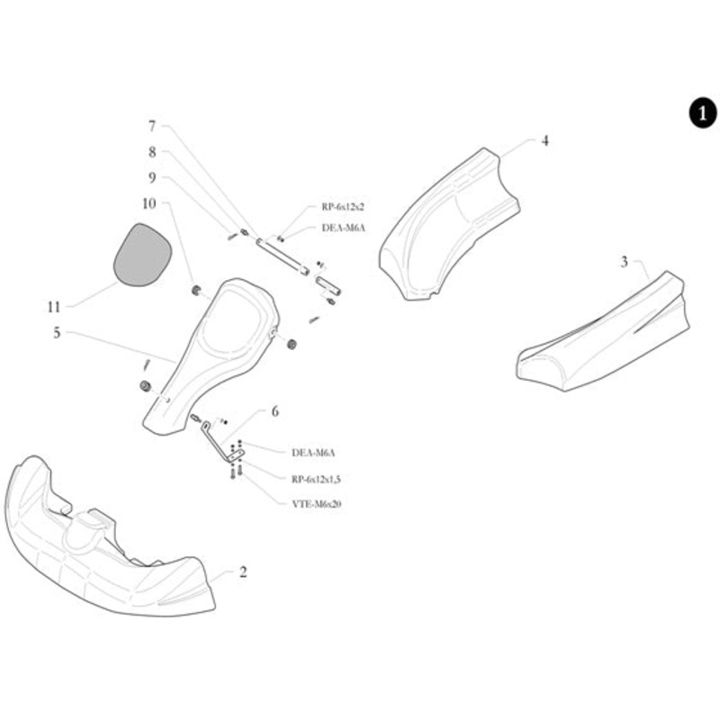 10. 20.2996.20 Birel Driver Fairing Rubber Grommet