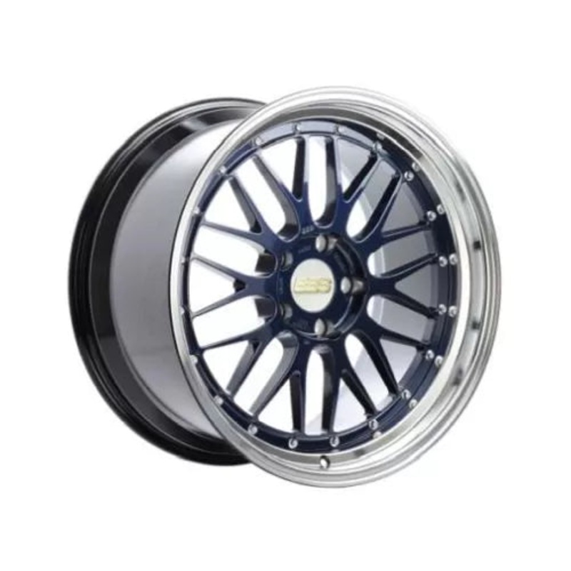 BBS LM-R 20×9.5 5×120 ET23 Black w/ Blue Metallic Flake / Diamond Cut Lip Wheel 82mm PFS/Clip Required | LM317BB-BKBD