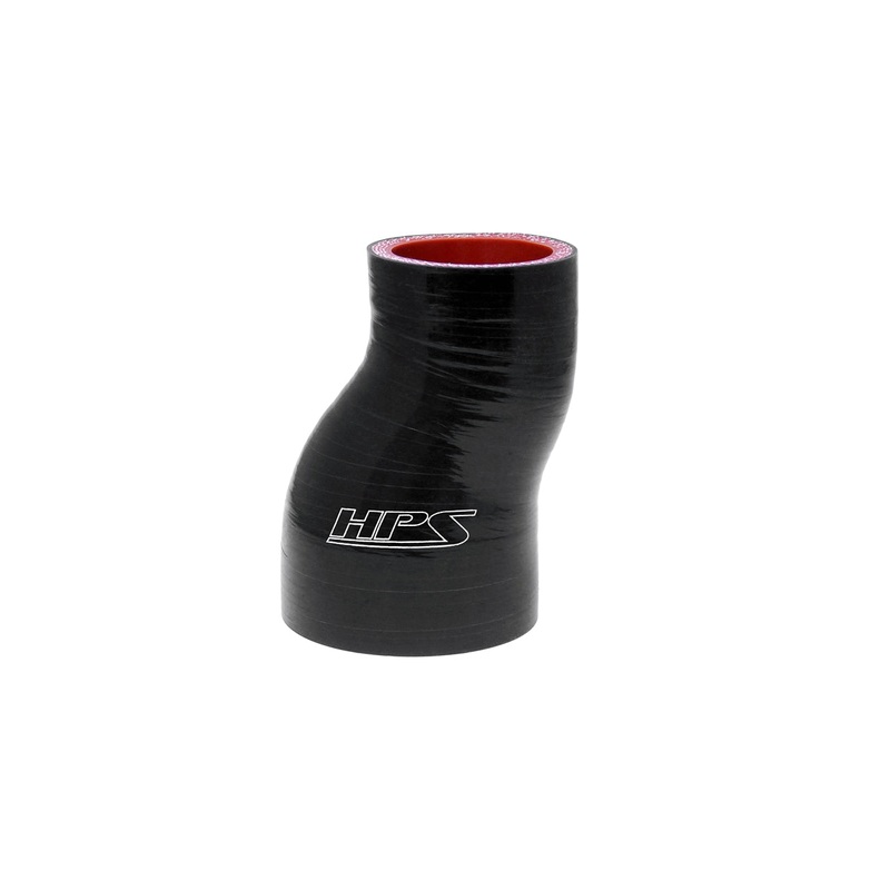 HPS 2-1/4″ – 2-3/4″ 4-ply Reinforced Silicone Offset Coupler Hose | Universal (HTSOR-225-275-BLK)