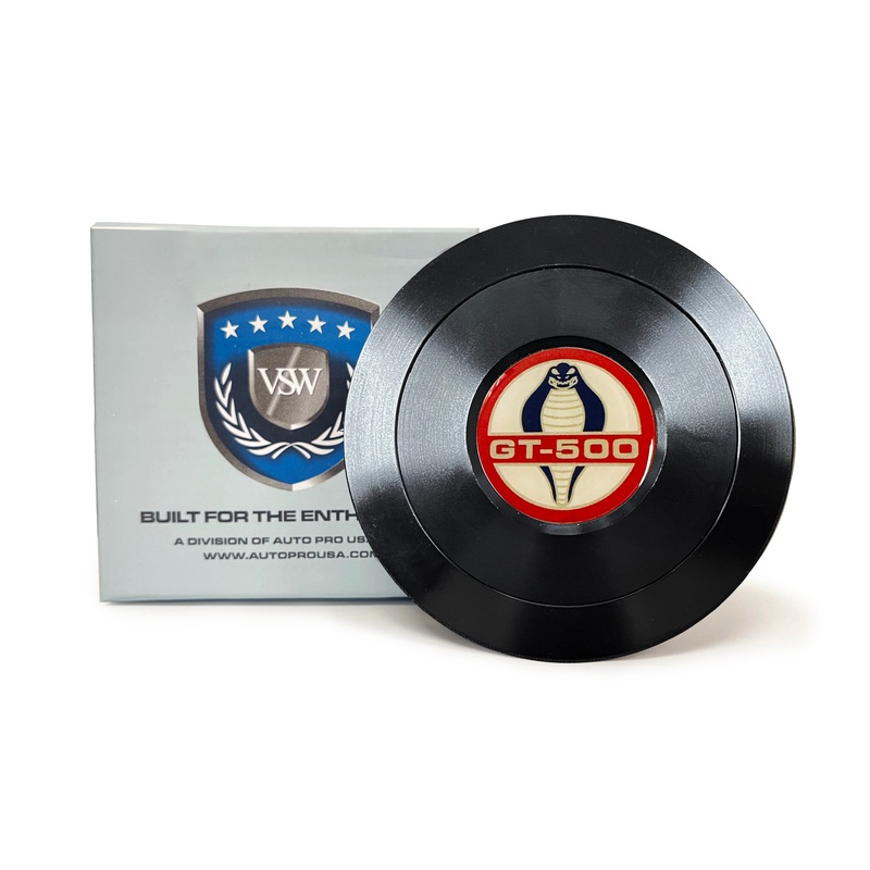 VSW S9 | Cobra GT-500 Emblem | Black Billet Horn Button | STE1004-21B