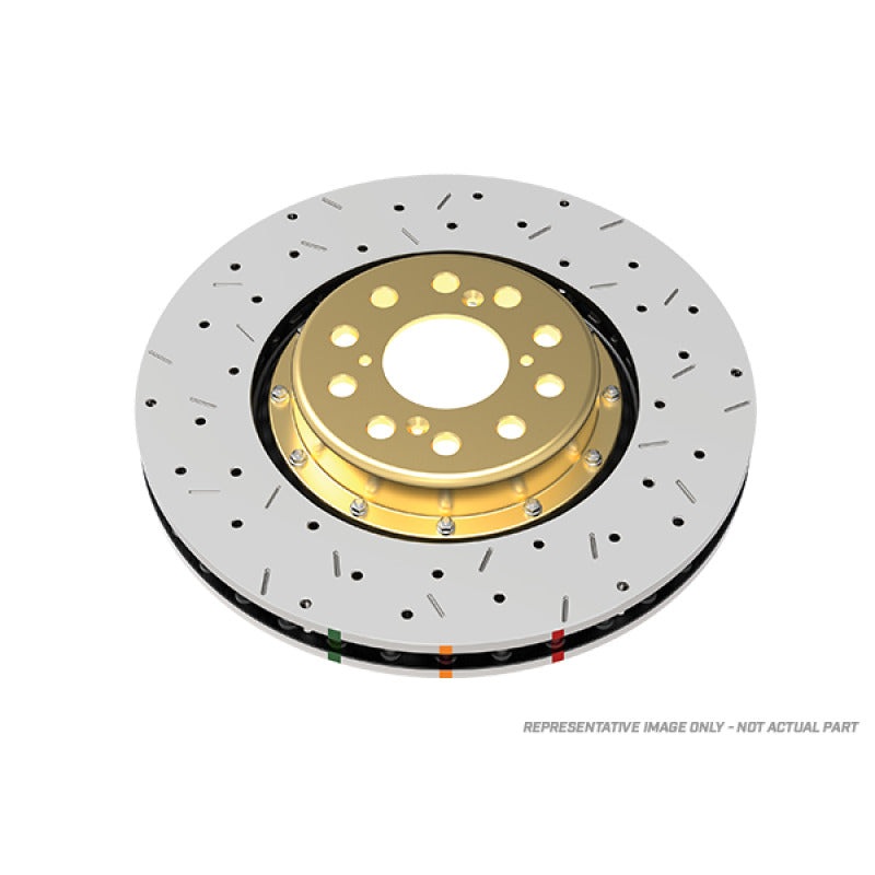 DBA 2009 Chevrolet Corvette ZR1 5000 Series Drilled and Slotted Front Rotor (Black Hat)