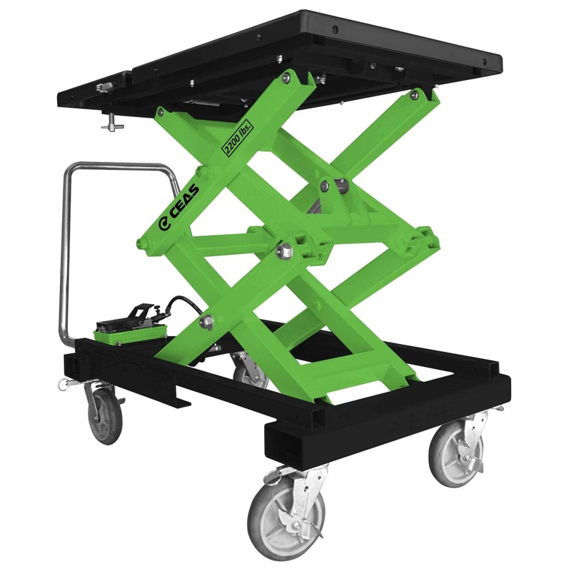 SP Tools USA – CEAS 2,200 lb. Lifting Table, Air/Hydraulic w/ Adapters