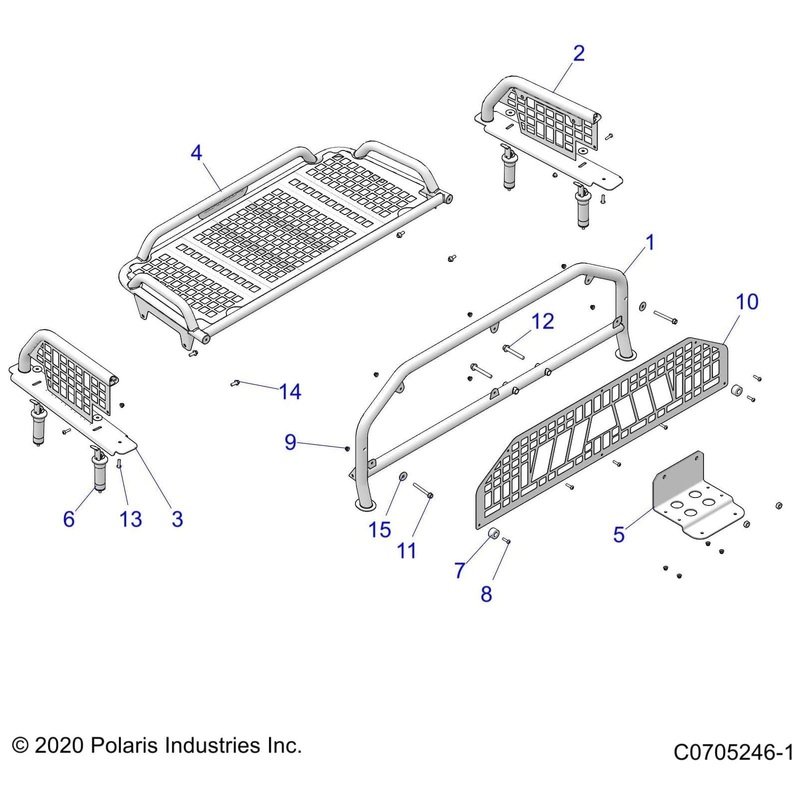 Weld-Bed Rack,Side Frm,Rh,Blk by Polaris