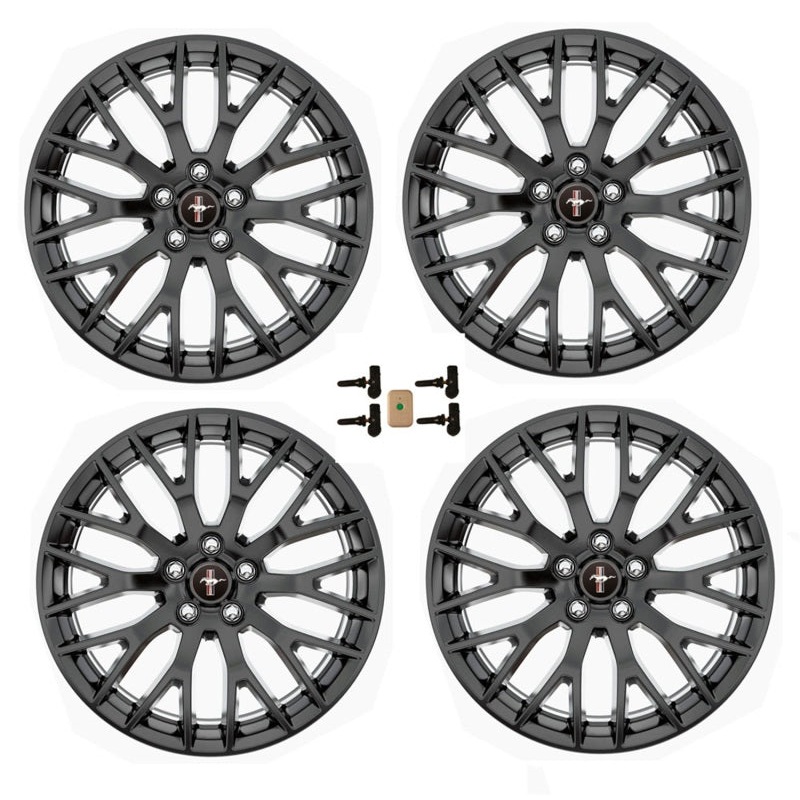 Ford Racing 15-16 Mustang GT 19X9 and 19X9.5 Wheel Set with TPMS Kit – Matte Black