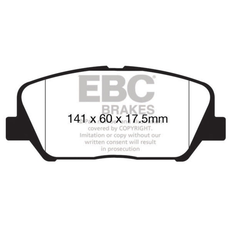 EBC 12-15 Hyundai Veloster 1.6 Turbo Yellowstuff Front Brake Pads