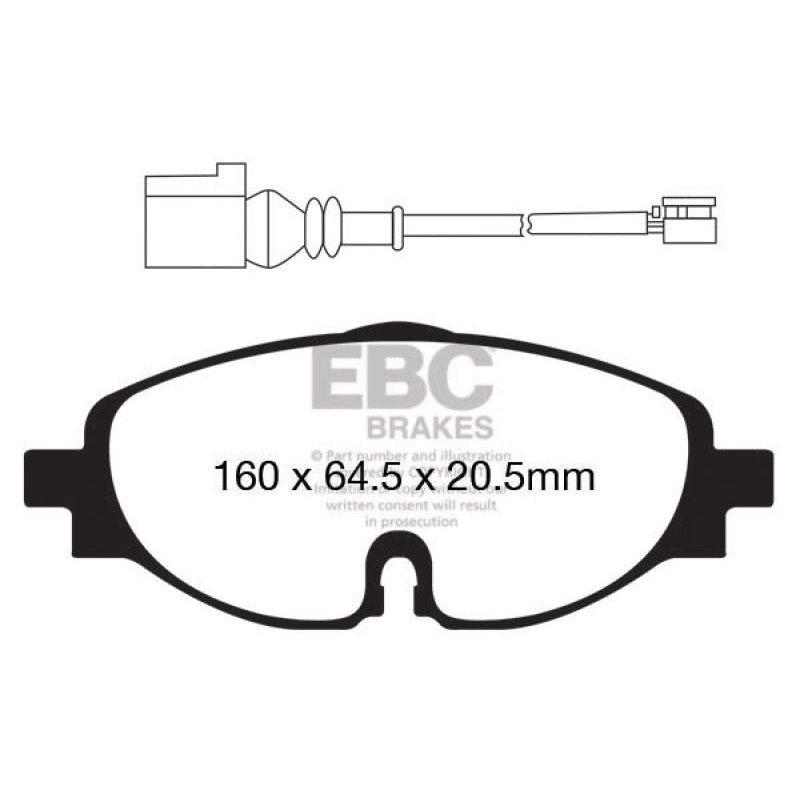 EBC 14+ Audi A3 1.8 Turbo Yellowstuff Front Brake Pads