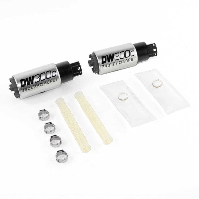 DeatschWerks 340lph DW300C Compact Fuel Pump w/ Install Kit 03-04 Ford Mustang Cobra | 2 Pumps