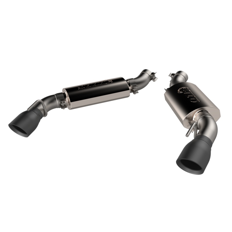 QTP 2016-2024 Chevrolet Camaro SS 6.2L QTP AR3 Dual Tip Axle Back Black Tips