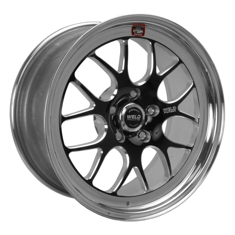 Weld S77 18×9.5 / 5×4.75 BP / 6.1in. BS Black Wheel (High Pad) – Non-Beadlock