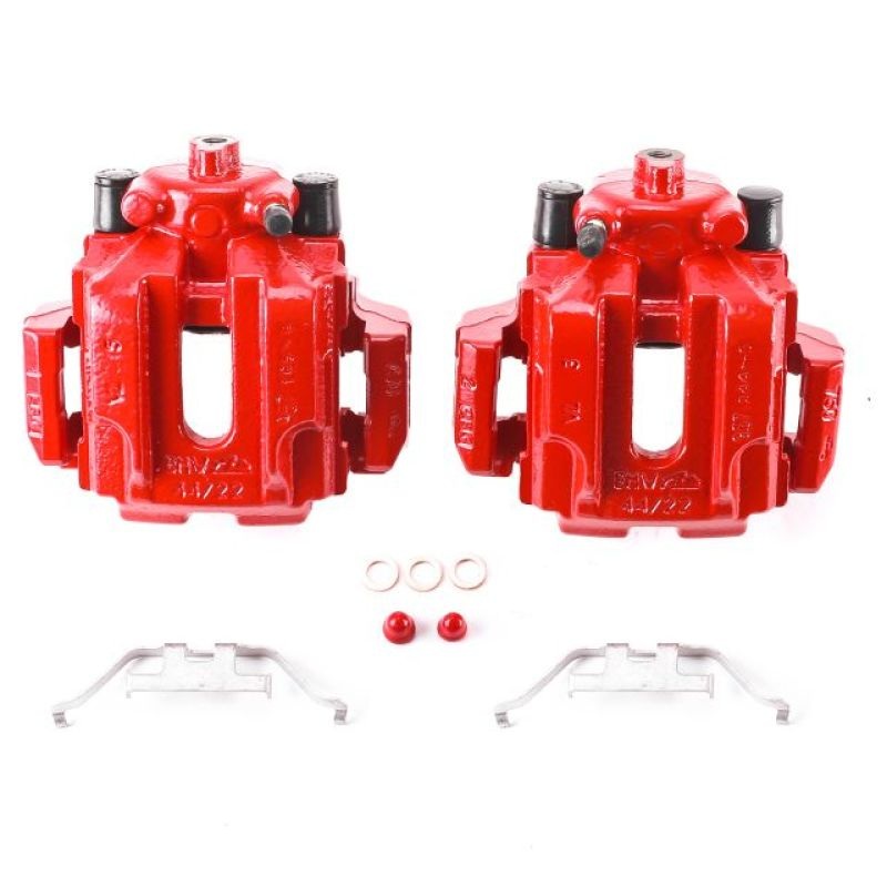 Power Stop 2006 BMW 330i Rear Red Calipers w/Brackets – Pair