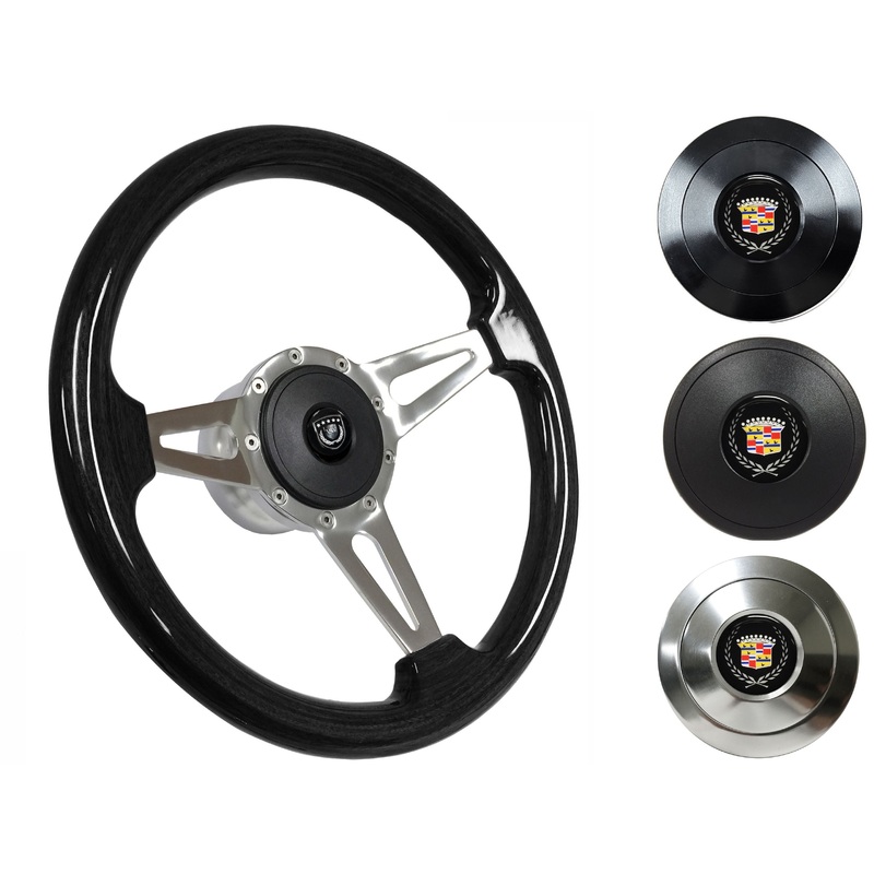 1969-89 Cadillac Steering Wheel Kit | Black Ash Wood | ST3077