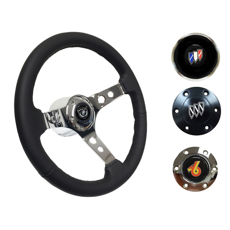 1967-68 Buick Steering Wheel Kit | Black Leather | ST3095