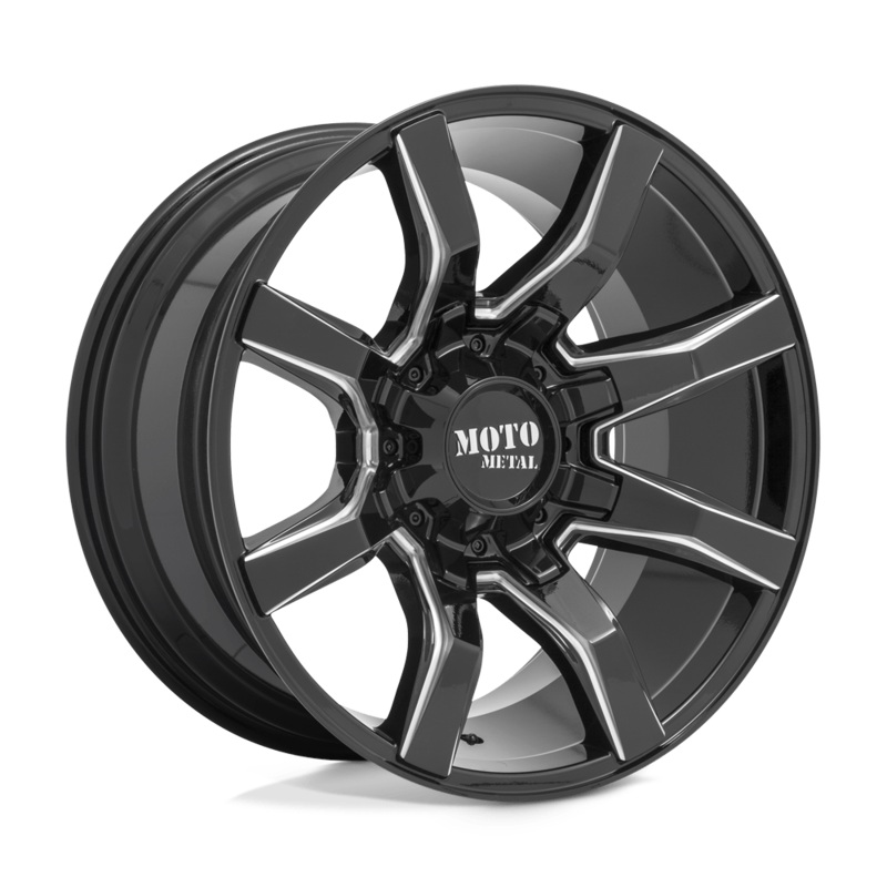 Moto Metal Wheels MO804 Spider 20″ 8×165.1 Gloss Black Milled