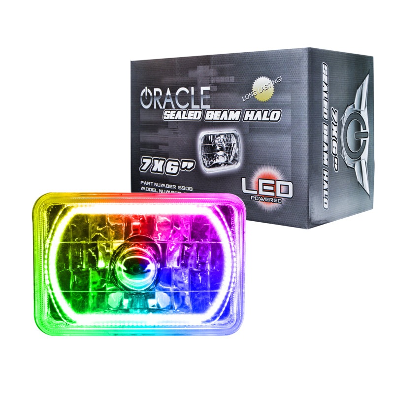 Oracle Pre-Installed Lights 7×6 IN. Sealed Beam – ColorSHIFT Halo