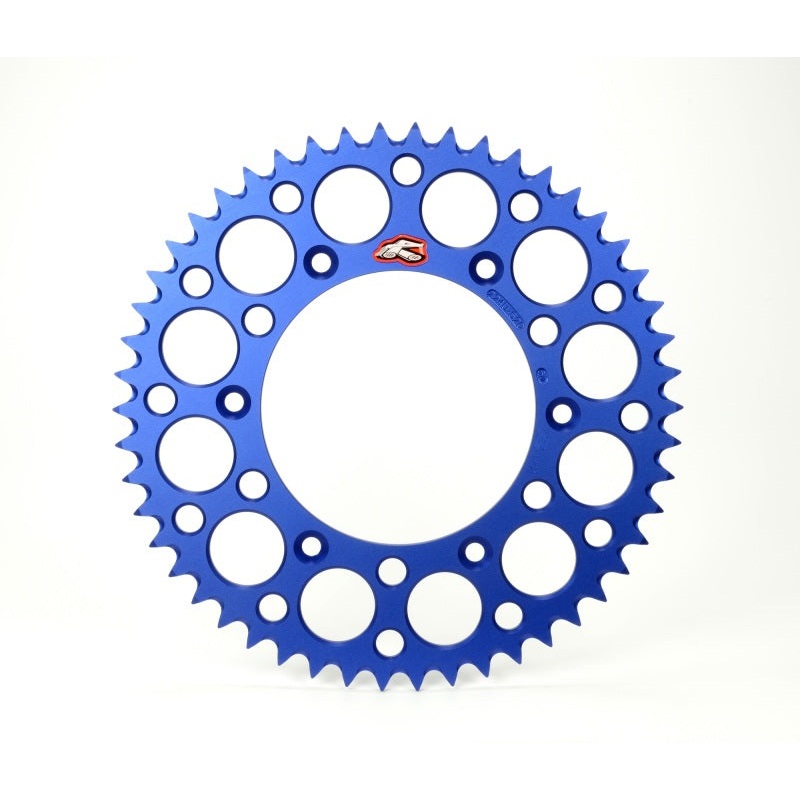Renthal 2023 Yamaha WR 250F-450F / 01-07 WR250 Rear Grooved Sprocket – Blue 520-52P Teeth