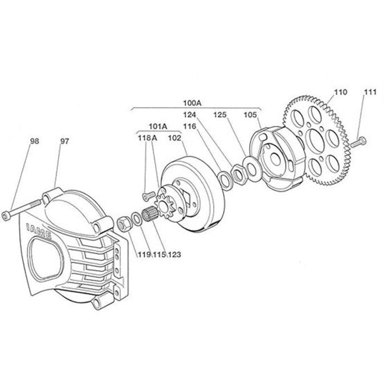 (110) IA-A-100830 Starter Drive Wheel 07 Leopard