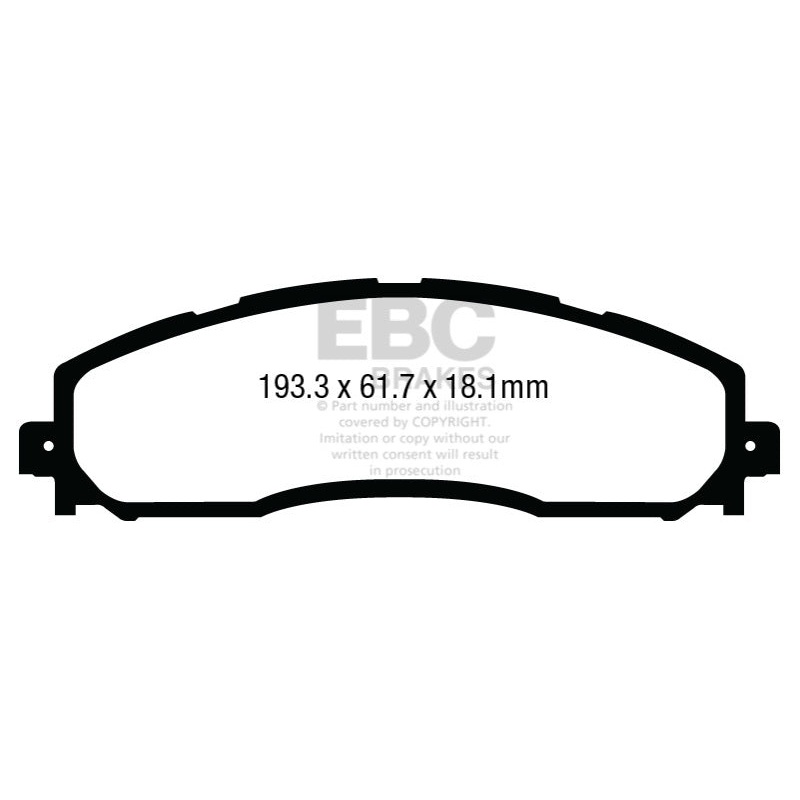 EBC 13+ Ford F250 (inc Super Duty) 6.2 (2WD) Greenstuff Rear Brake Pads