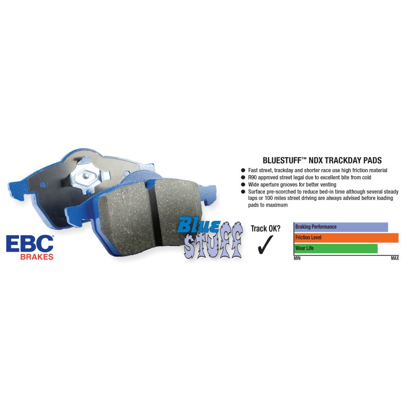 EBC 2015+ Ford Mustang GT350 Bluestuff Front Brake Pads