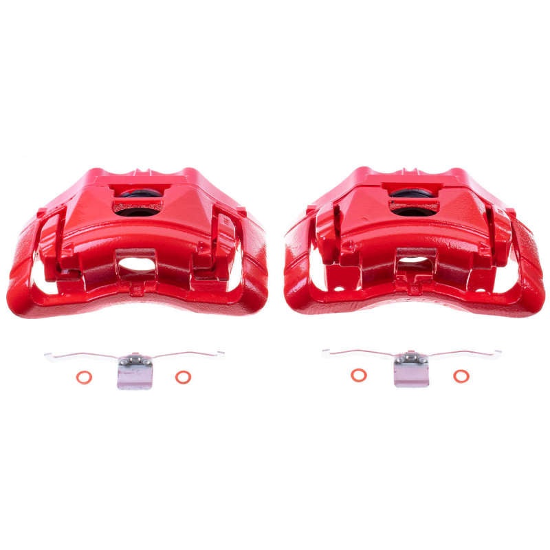 Power Stop 05-09 Audi A4 Front Red Calipers w/Brackets – Pair