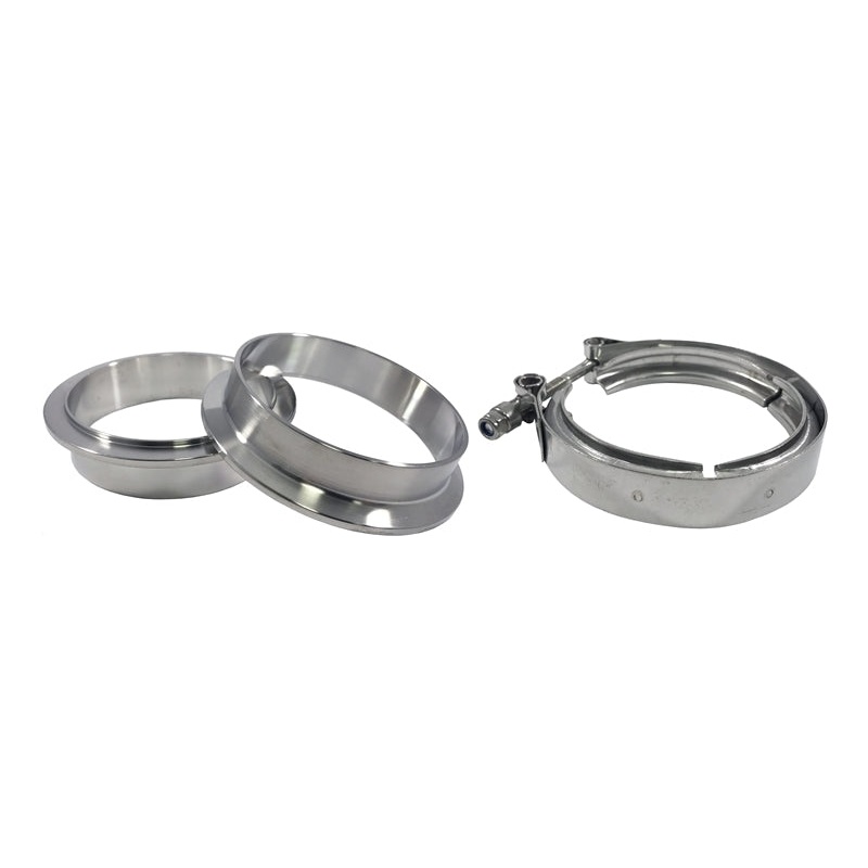 Torque Solution Stainless Steel V-Band Clamp & Flange Kit – 2.25in (57mm)