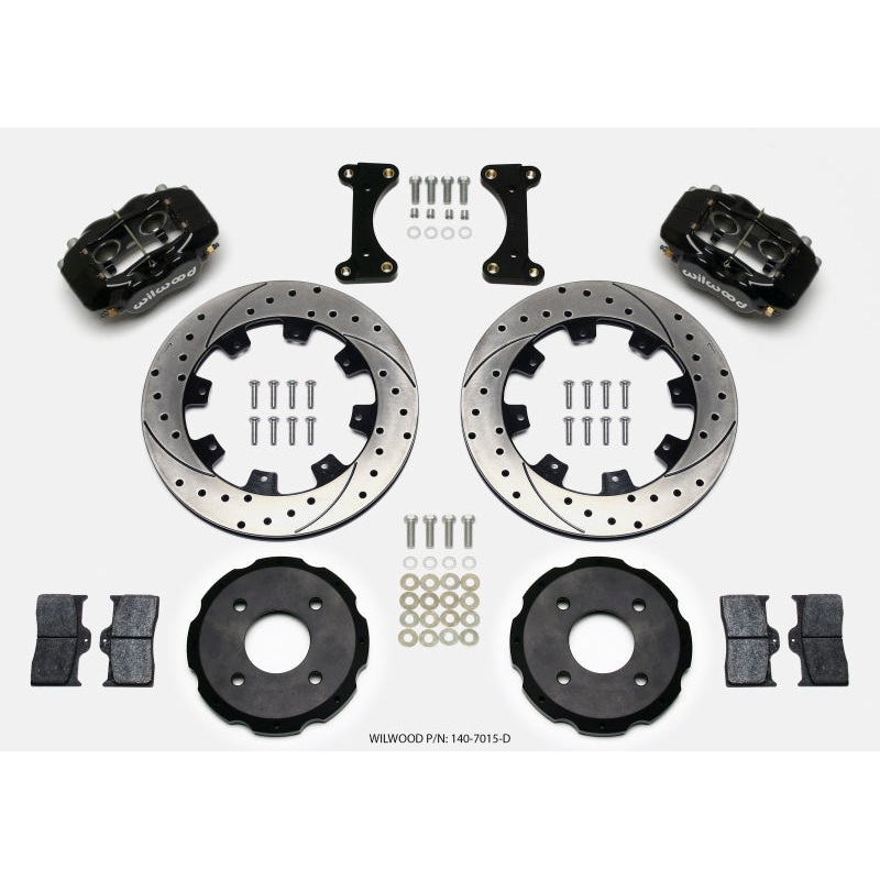 Wilwood Forged Dynalite Front Hat Kit 12.19in Drilled 2002 Mitsubishi Lancer