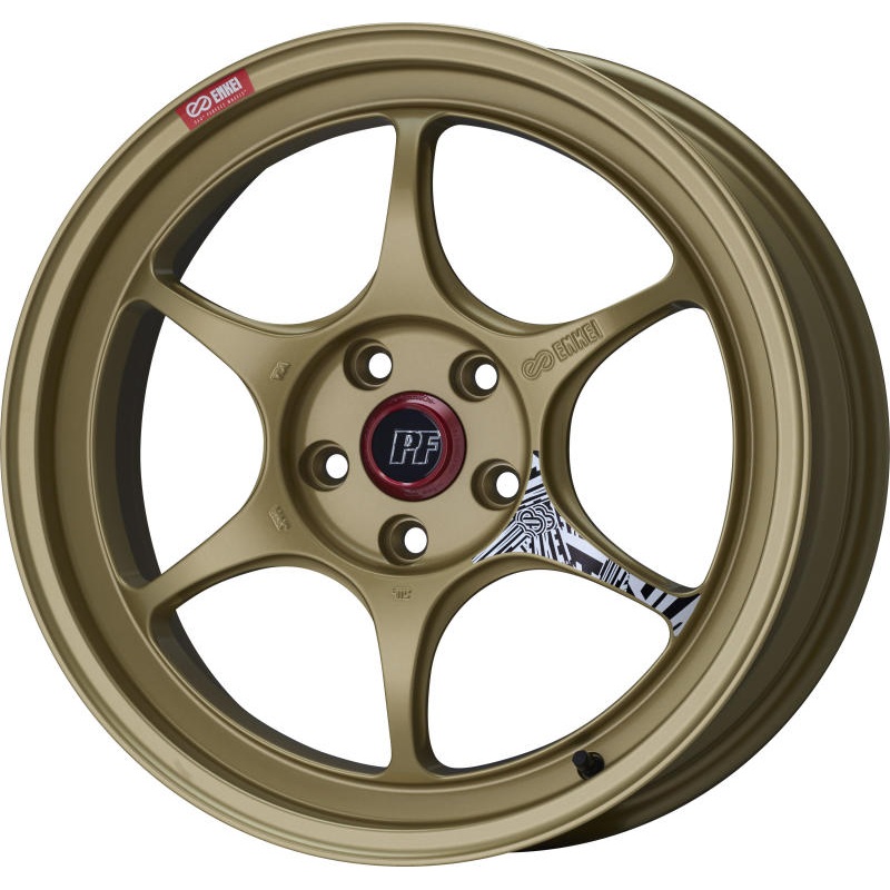 Enkei PF06 18×8.5in 5×114.3 BP 45mm Offset 75mm Bore Gold Wheel