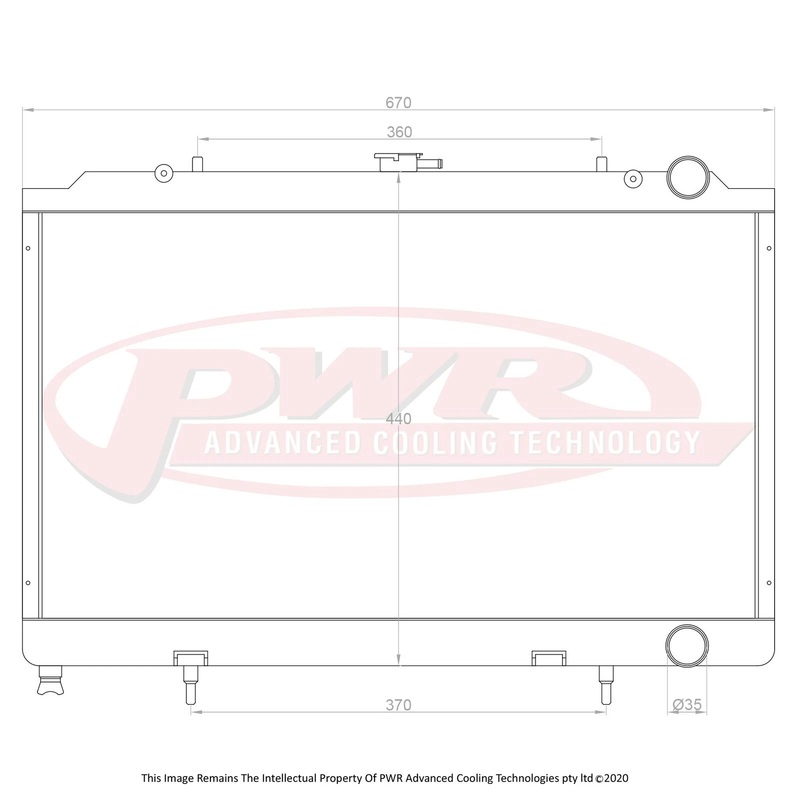 PWR – 42mm Performance Radiator (Silivia 180SX S13 CA18/DET 88-90)