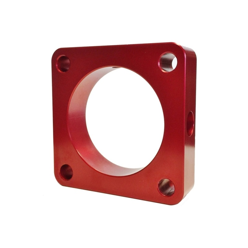 Torque Solution Throttle Body Spacer (Red) Mitsubishi Lancer Evolution X GSR / MR 2008-2015