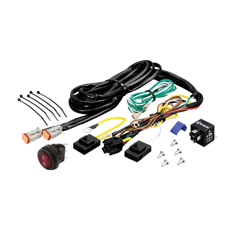KC HiLiTES Wiring Harness w/40 AMP Relay & LED Rocker Switch (Up to 2 – 130w Lights)
