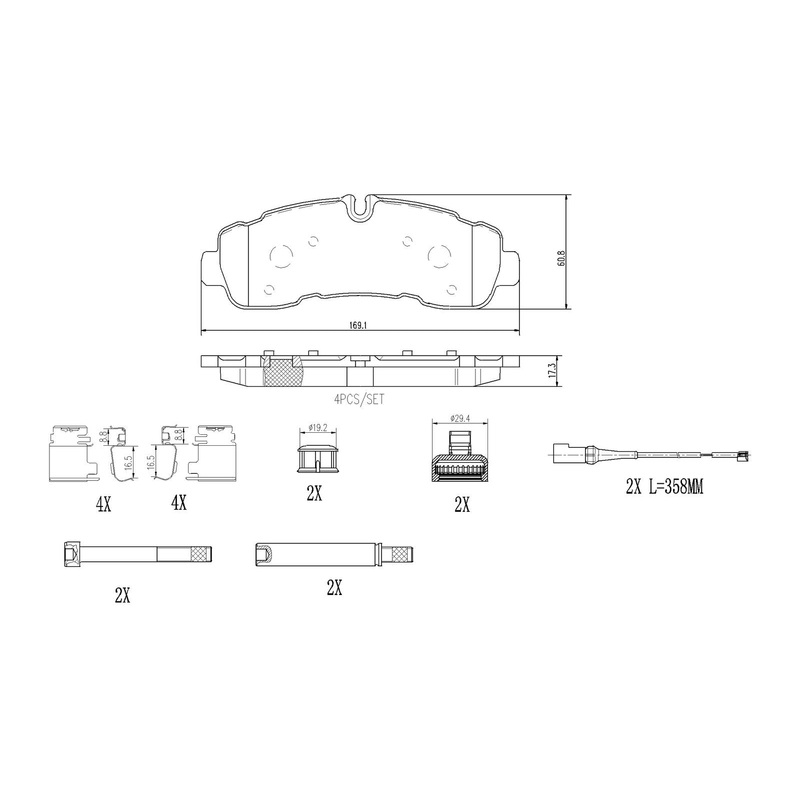 PRIME Low-Met Rear Disc Brake Pad Set – P24250