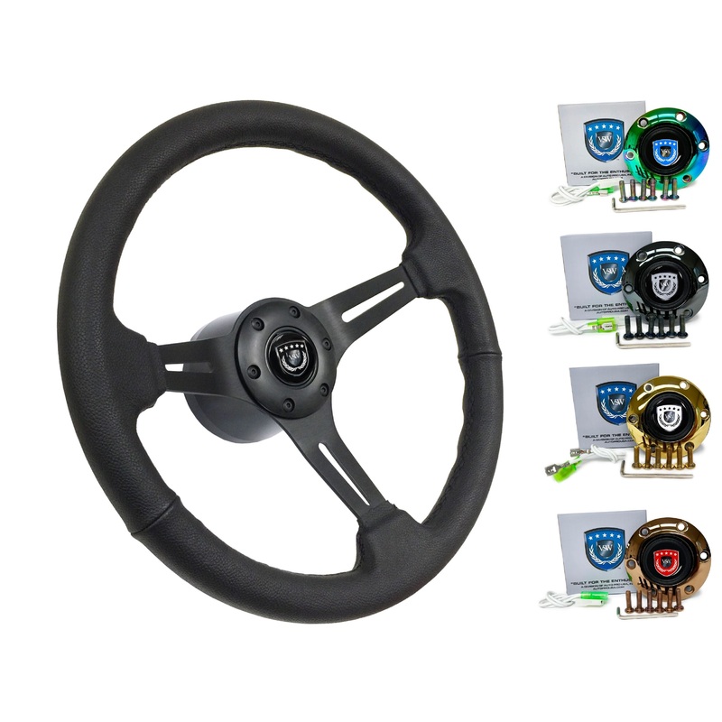 2001-17 Toyota Corolla Steering Wheel Kit | Black Leather | ST3060BLK