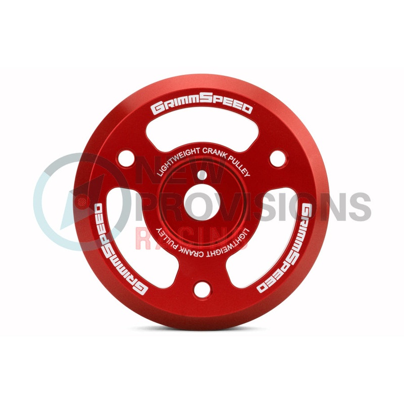 GrimmSpeed Lightweight Crank Pulley Red – 2015-2021 WRX / 2013+ BRZ