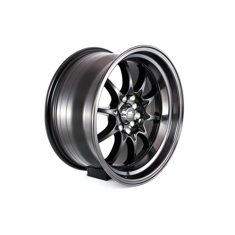 MST MT11 Series 16×8.0 5×100/5×114.3 Offset 15 Matte Black w/Matte Black Lip Wheel (11-6817-15-MBBL)