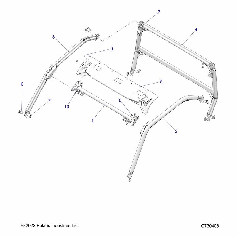 Weld-Rops,Rear,Blk by Polaris