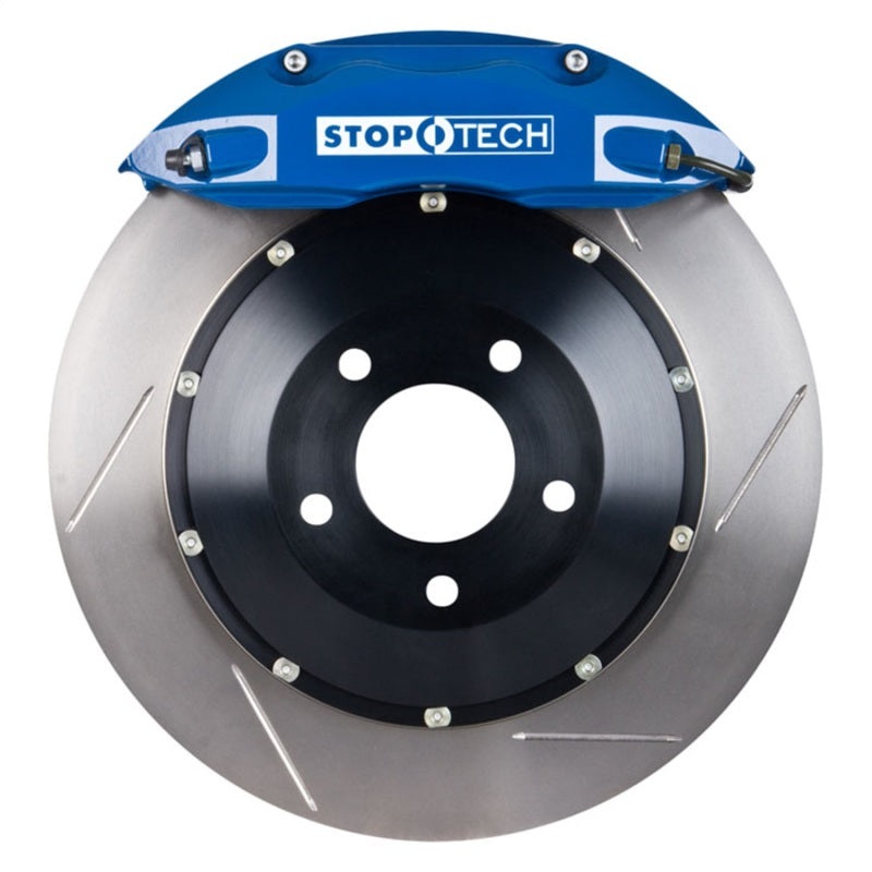 StopTech 14-15 Mini Cooper JCW w/ Blue ST-40 Calipers 328x28mm Slotted Rotors Front Big Brake Kit