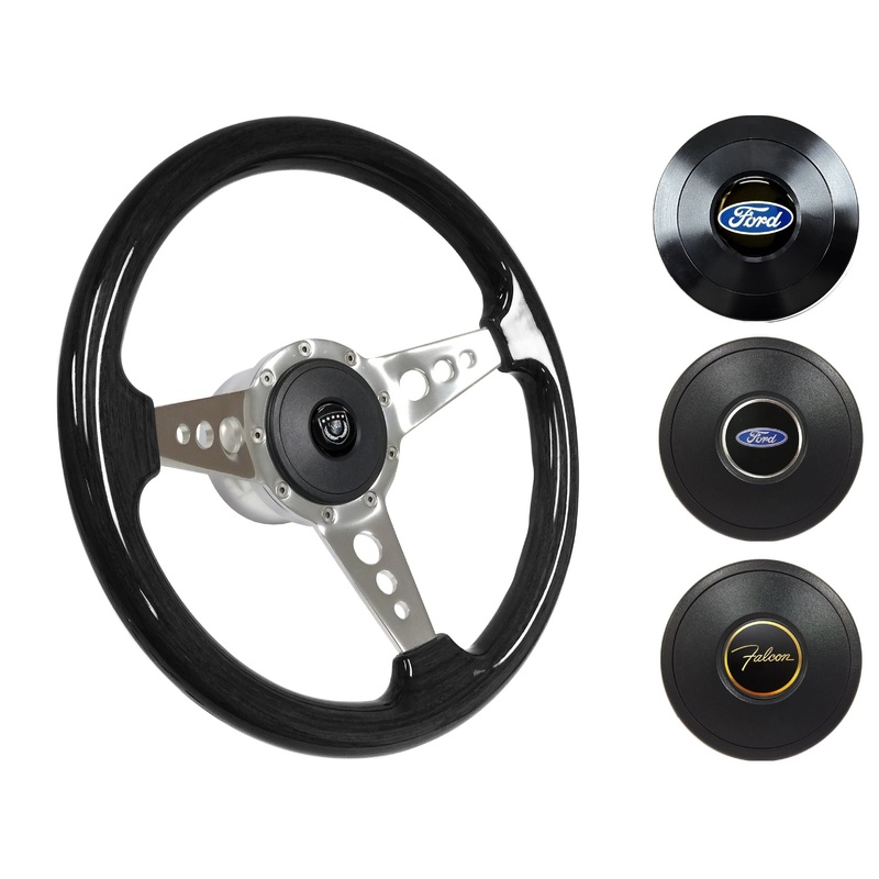 1970 Ford Falcon Steering Wheel Kit | Black Ash Wood | ST3075