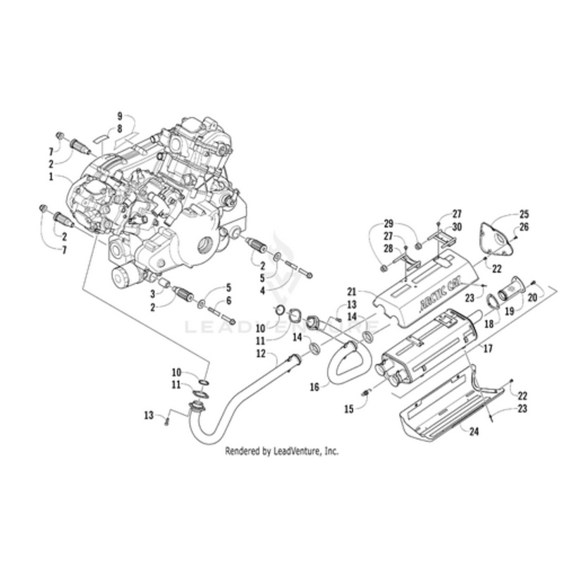 Muffler Support Bracket by Arctic Cat