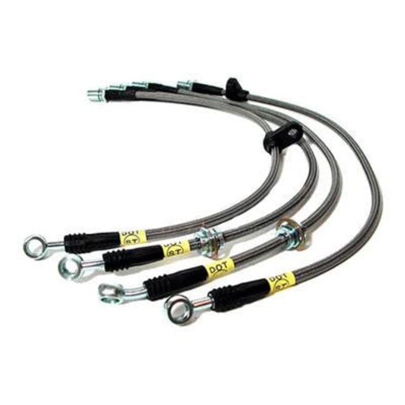 Techna-Fit Stainless Steel Brake Lines for 08+ Evo X – Red