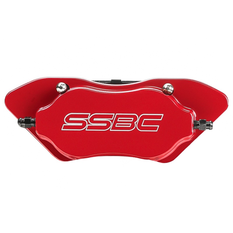 American Made Comp S 4-Piston Billet Aluminum Quick Change Direct Fit Front Caliper Assembly. Red CPA-22171-2R