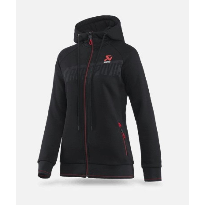 Akrapovic Womens Corpo Zip Hoodie Black – XL