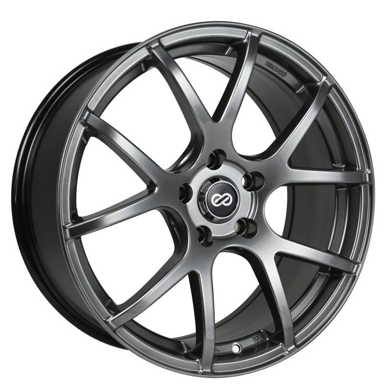 Enkei M52 17×7.5 50mm Offset 5×114.3 Bolt Pattern 72.6mm Bore Dia Hyper Black Wheel