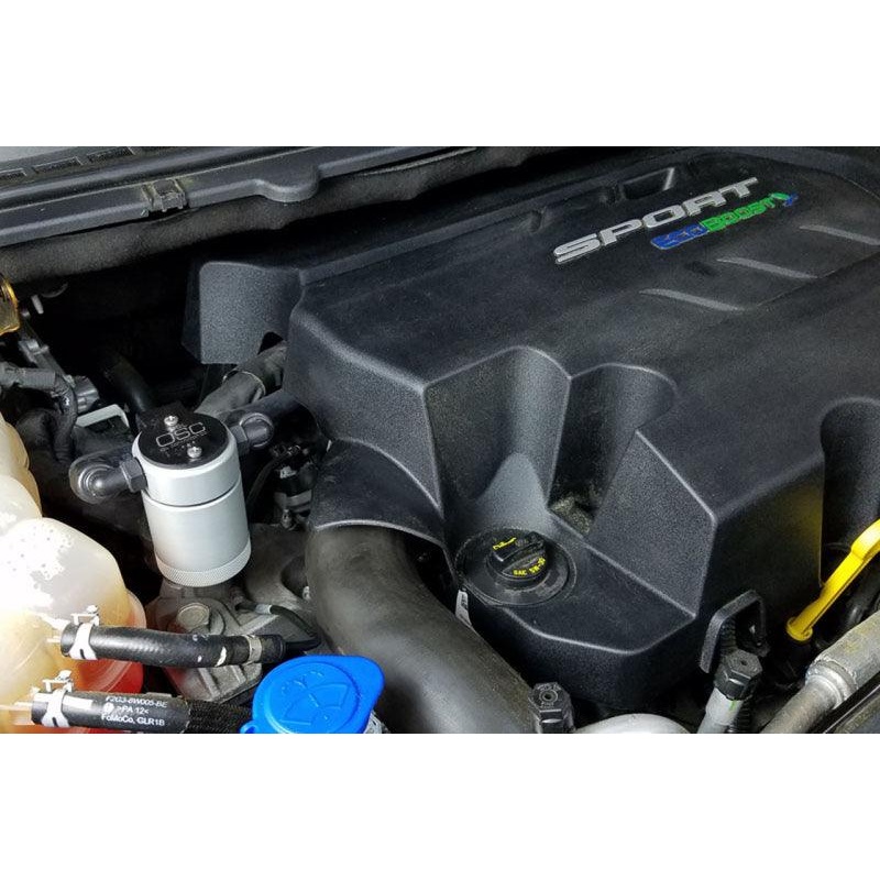 J&L 2015-2023 Ford Edge Sport/ST Passenger Side Oil Separator 3.0 – Clear Anodized