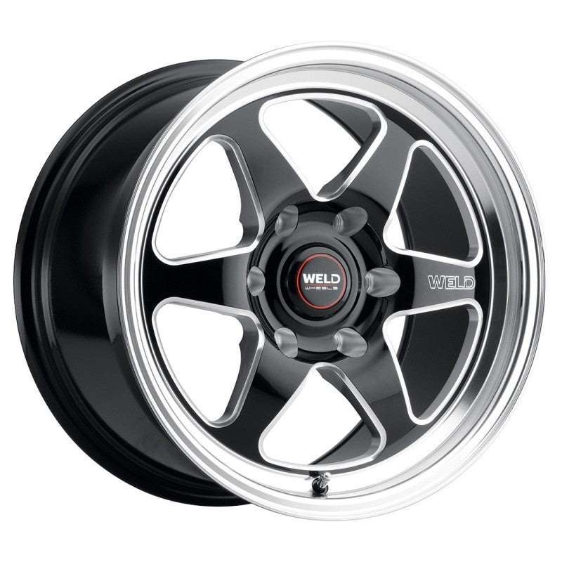 Weld S156 17×5 Ventura 6 Drag 6×135 ET-07 BS2.75 Gloss BLK MIL DIA 87.1