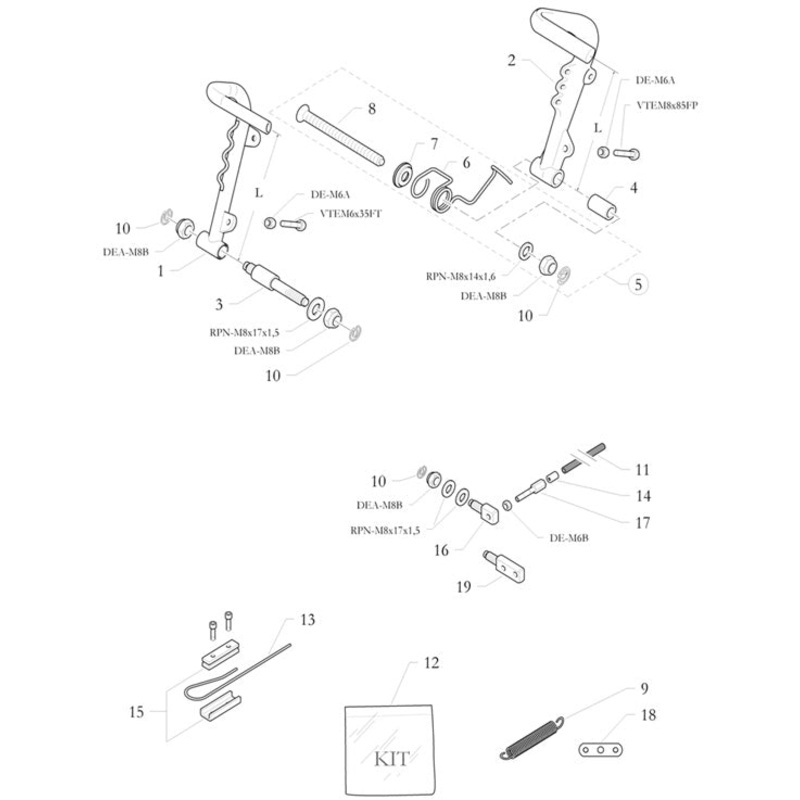 15. 8100.00.03 Birel Double Bolt Flat Cable Clamp