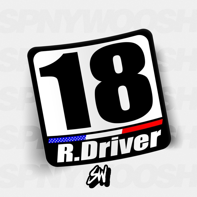 Autocross Numbers – Driver/Flag – Square